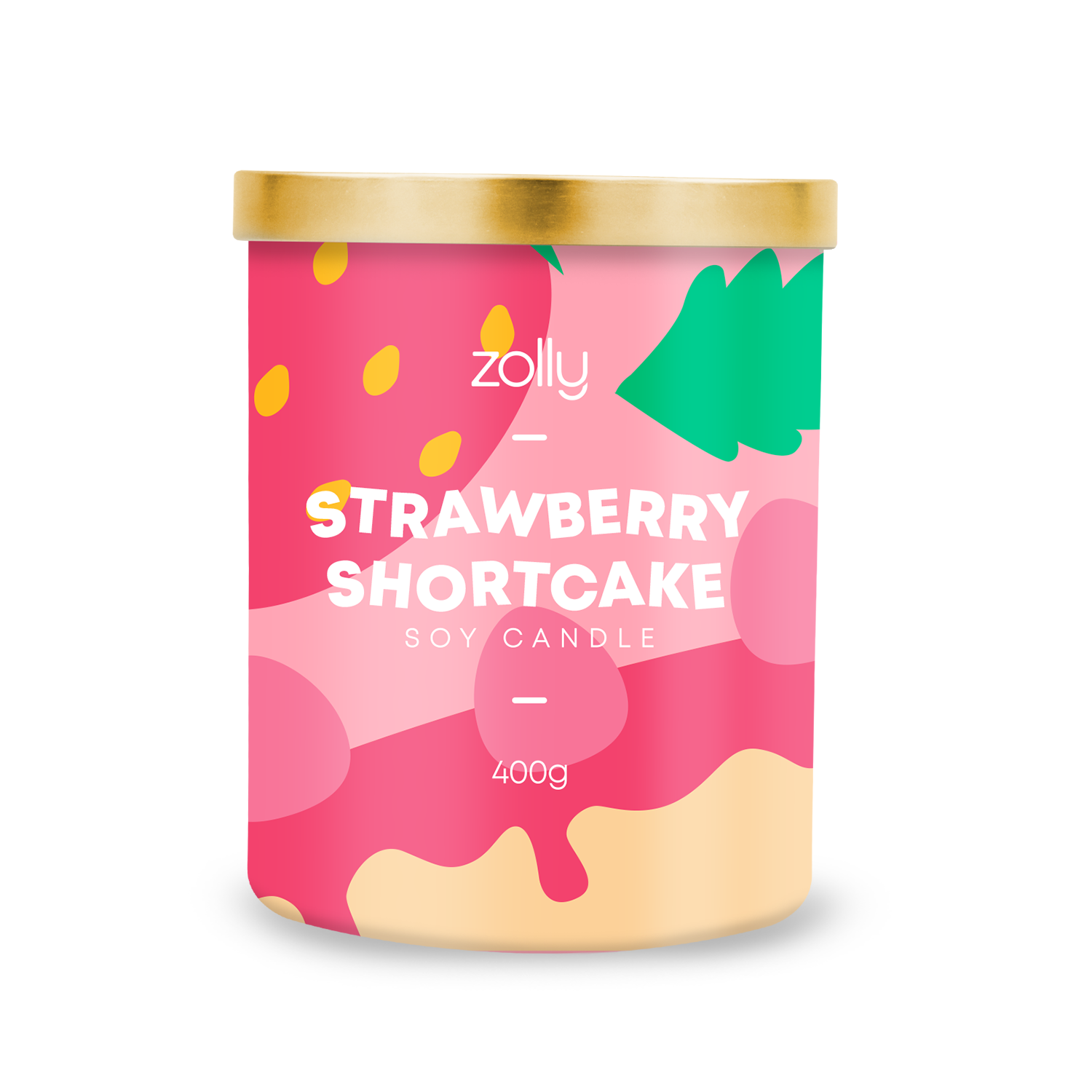 Strawberry Shortcake Candle 400g